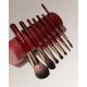 BRUSH TUBE MAKEUP SET (BURGUNDY)