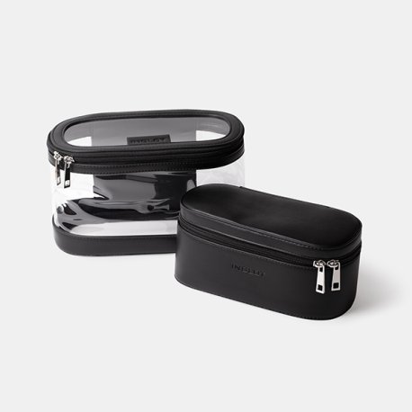 COSMETIC BAG SET BLACK